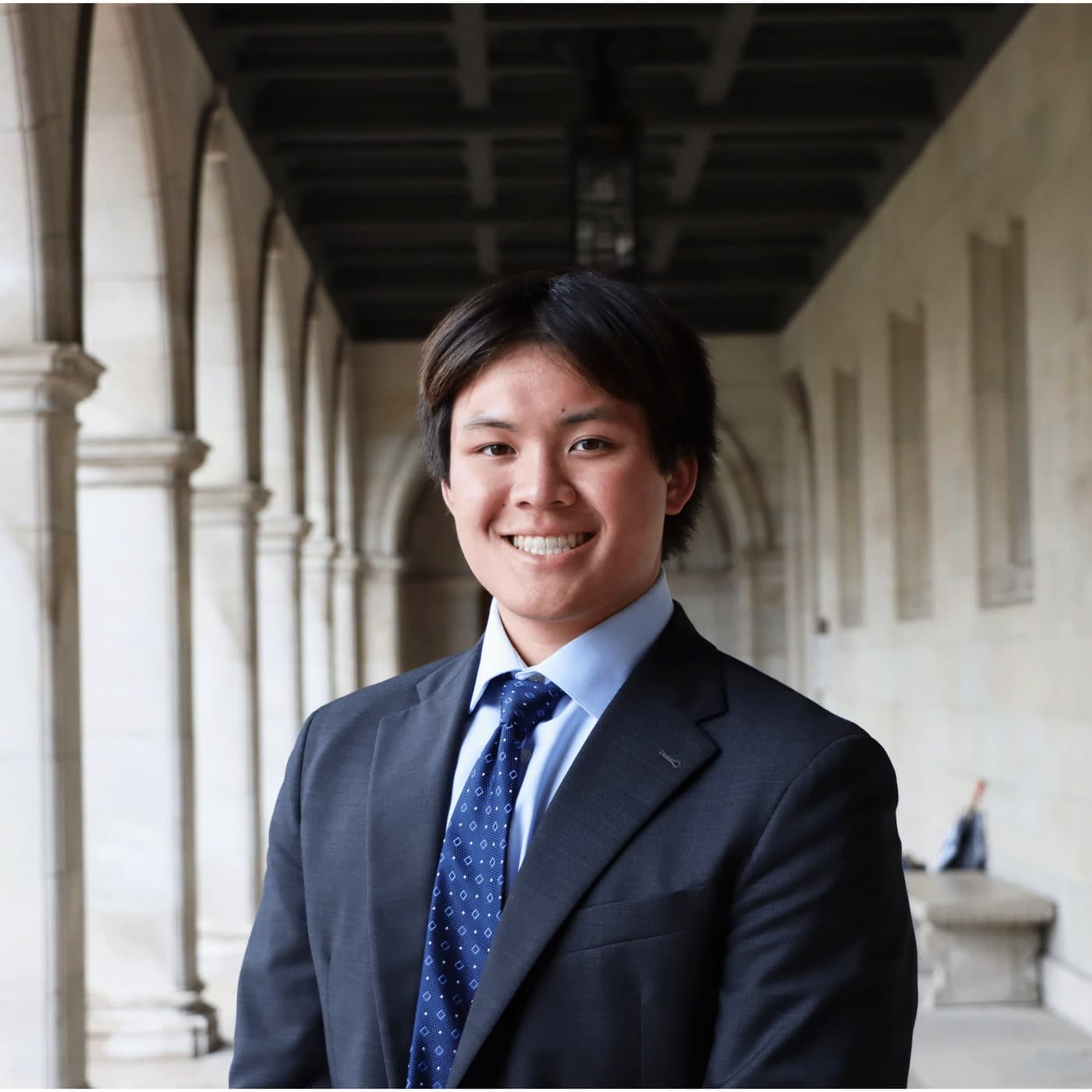 Christien Wong outside on the Washington University campus